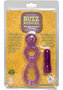 Buzz Buddies Excitement Ring Double Cock Ring Waterproof Purple